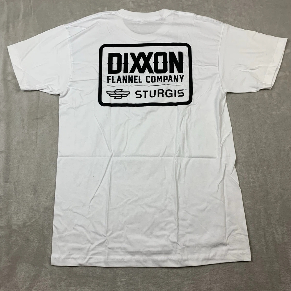 Dixxon Flannel Co T Shirt Mens Large White Sturgis Badge Short Sleeve Cotton